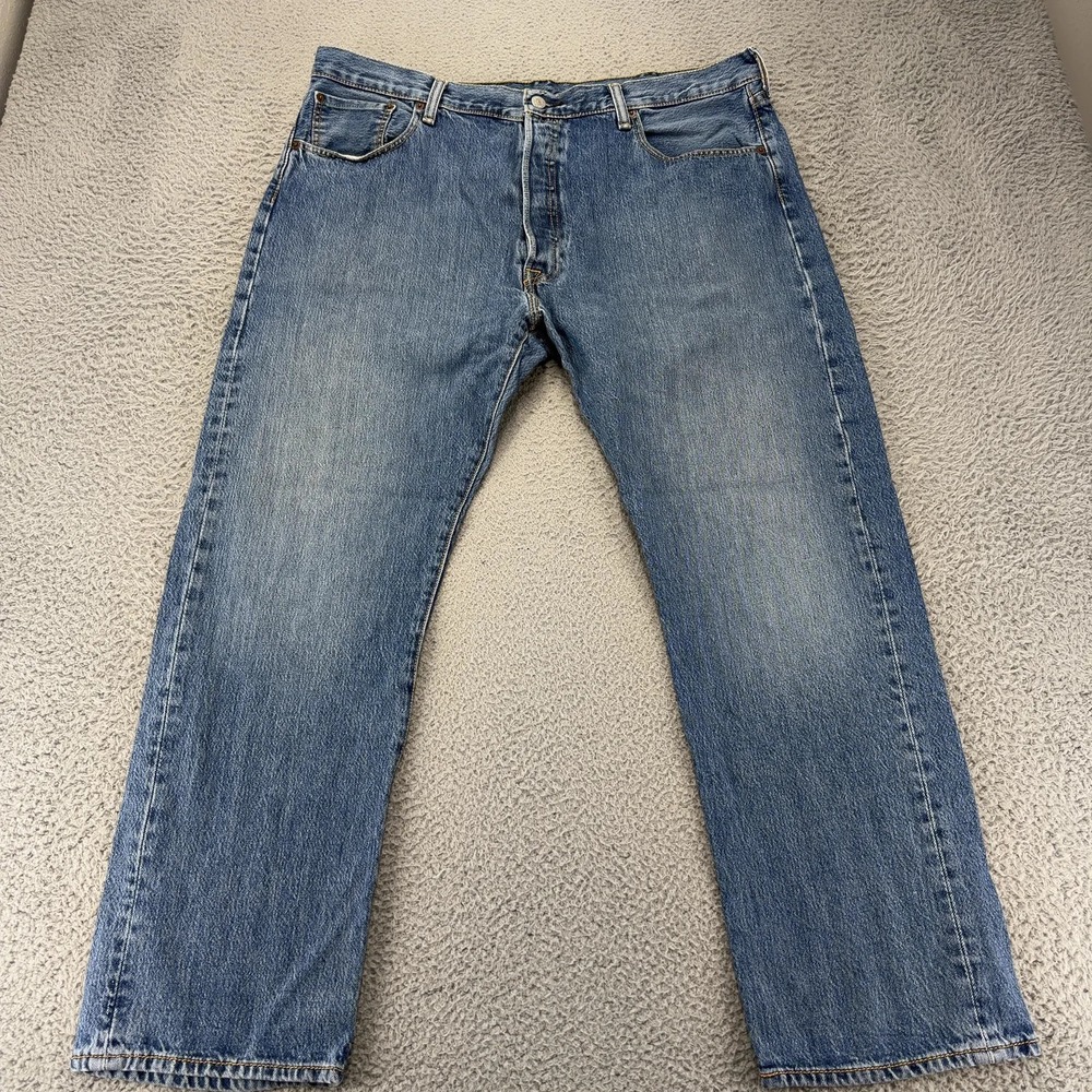 Levi's Jeans Mens‎ 40x30 Blue Denim 501 Orginal Fit Medium Wash Button Fly